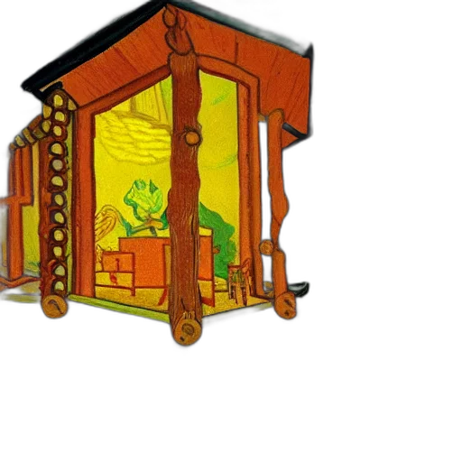 furniture, 3d render, concept art, log transparent PNG cut-out