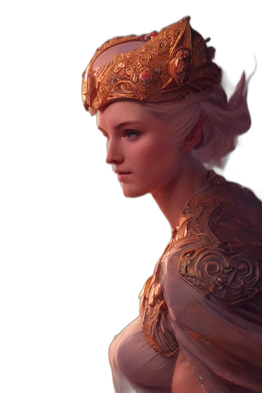 crown, dragon, face, staff transparent PNG cut-out