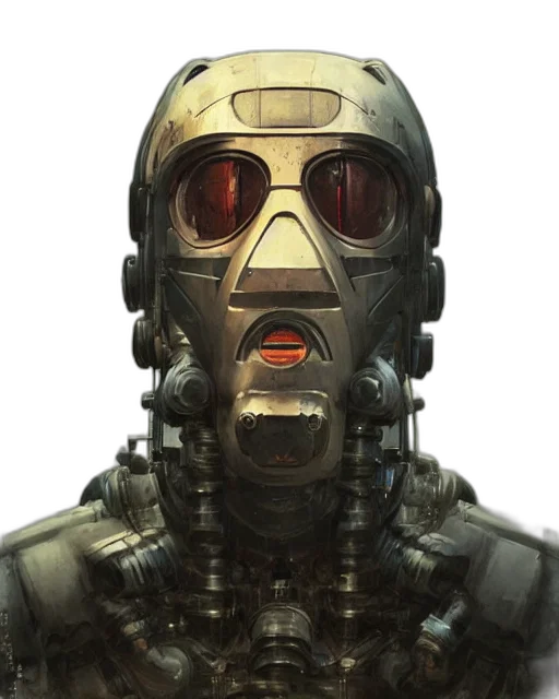 robot, mask, face, cyberpunk transparent PNG cut-out