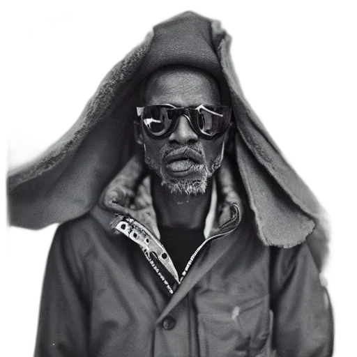 jacket, face, staff, animal transparent PNG cut-out