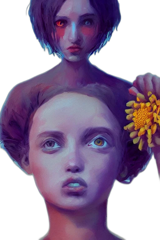 face, crown, mask, flower transparent PNG cut-out