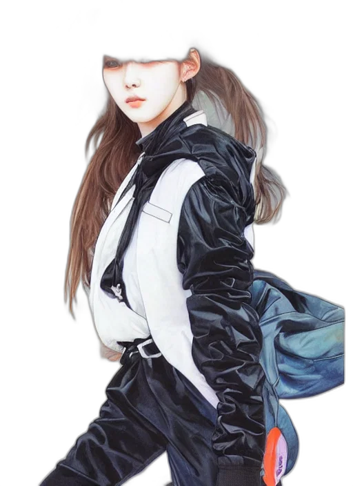 jacket, face, staff, hair transparent PNG cut-out
