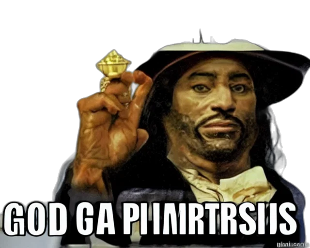 photorealistic, god, pimp transparent PNG cut-out