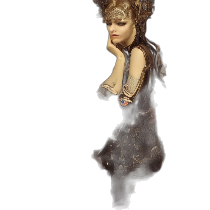 dress, staff, crown, mask transparent PNG cut-out