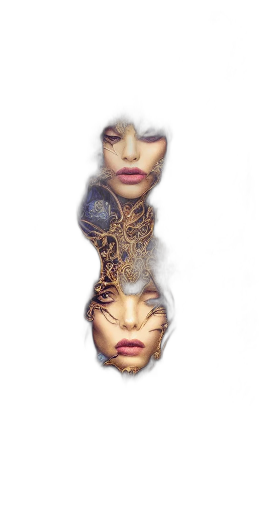 mask, crown, face, hair transparent PNG cut-out
