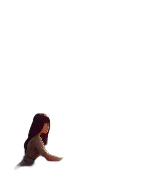 hair, dress, creature, robot transparent PNG cut-out