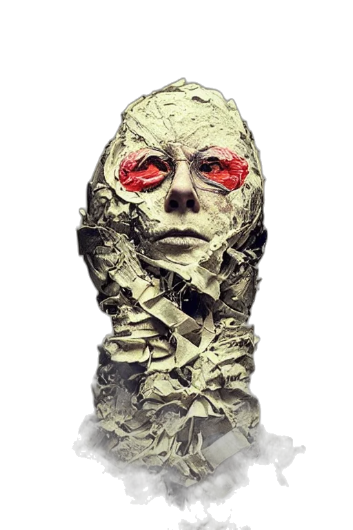 mask, face, creature, jacket transparent PNG cut-out