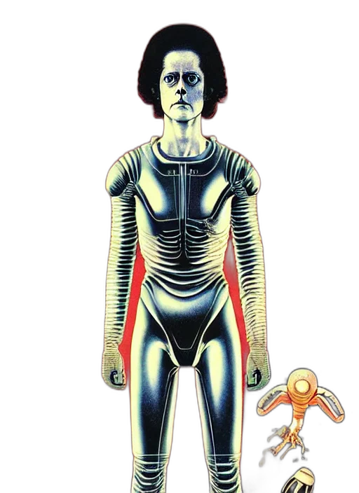 robot, creature, staff, concept art transparent PNG cut-out