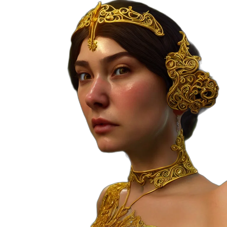 crown, jewelry, face, staff transparent PNG cut-out