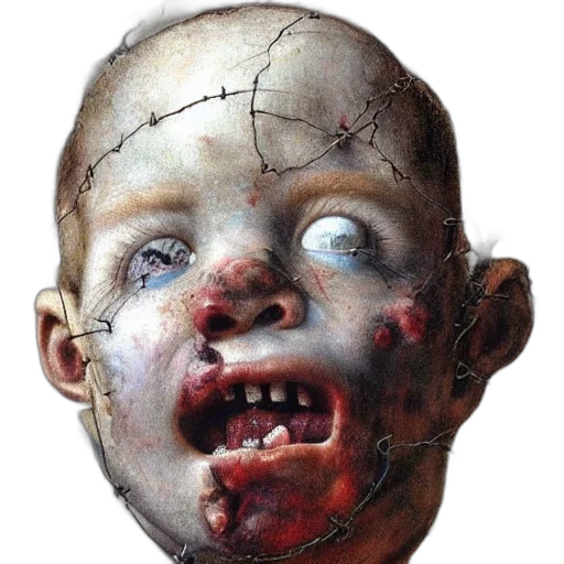 face, mask, creature, weapon transparent PNG cut-out