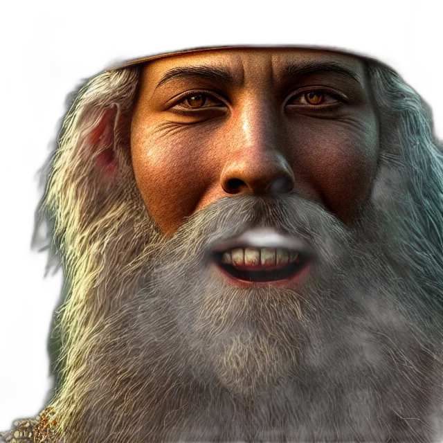 face, hat, creature, staff transparent PNG cut-out