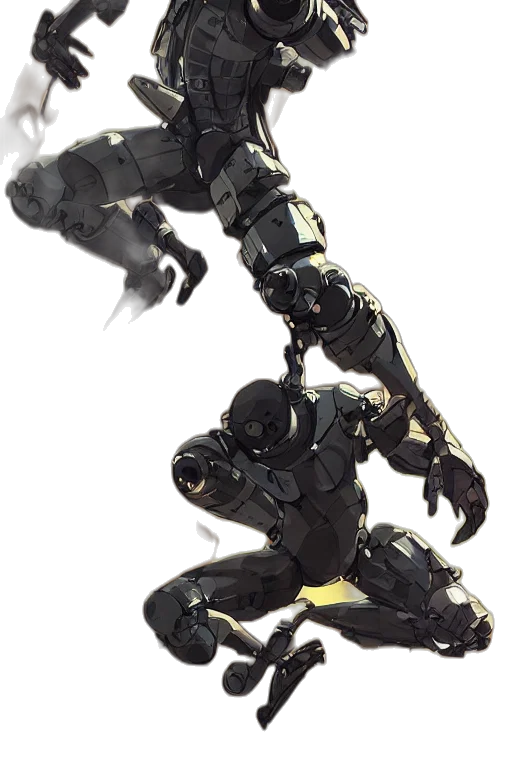 robot, weapon, concept art, cyberpunk transparent PNG cut-out