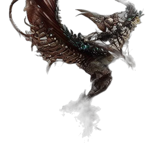 dragon, creature, staff, sword transparent PNG cut-out
