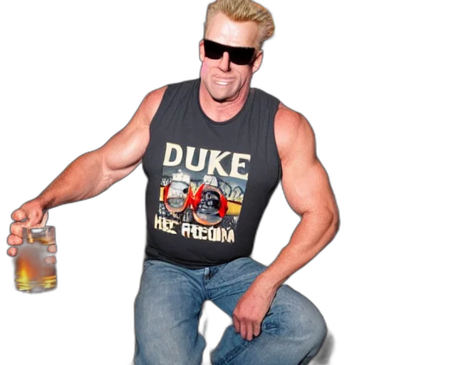 jacket, bottle, duke, nukem transparent PNG cut-out
