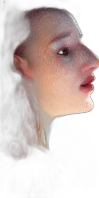 face, mask, hair, robot transparent PNG cut-out