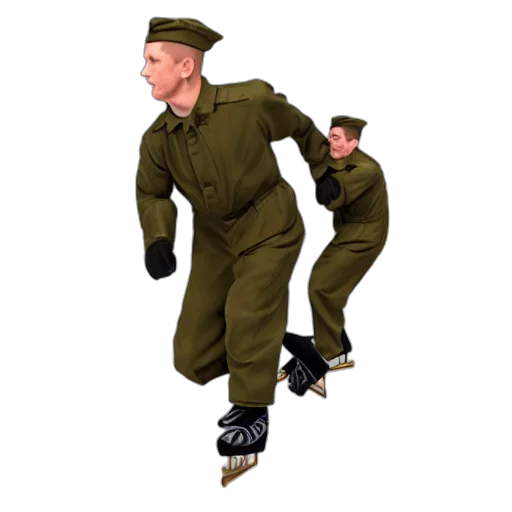 jacket, weapon, staff, creature transparent PNG cut-out