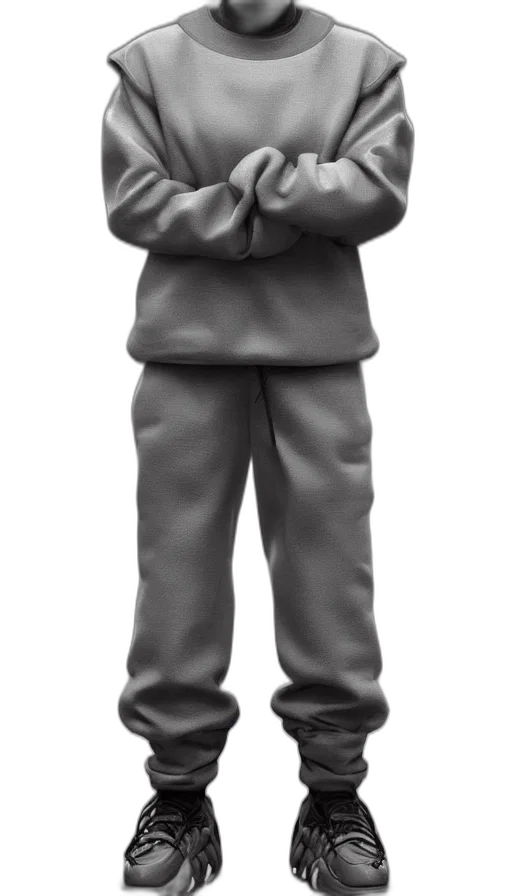 jacket, staff, face, 3d render transparent PNG cut-out