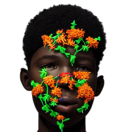 mask, face, crown, flower transparent PNG cut-out