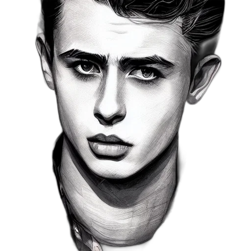 face, jacket, photorealistic, comic book art transparent PNG cut-out