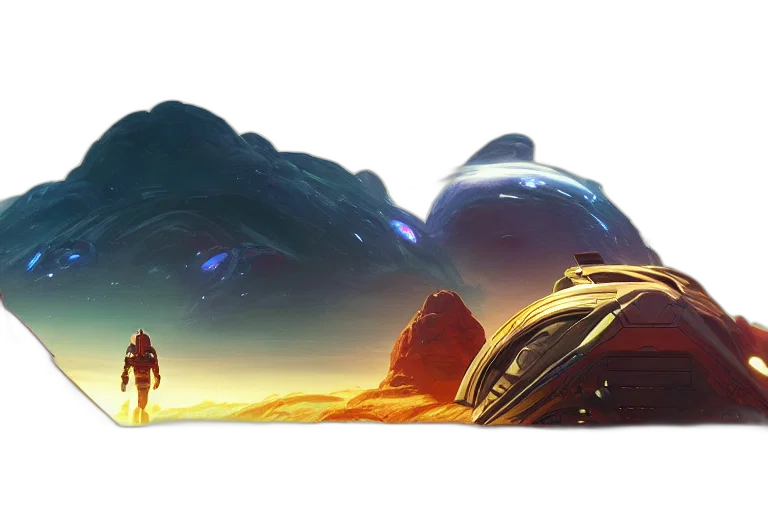 robot, car, sword, creature transparent PNG cut-out