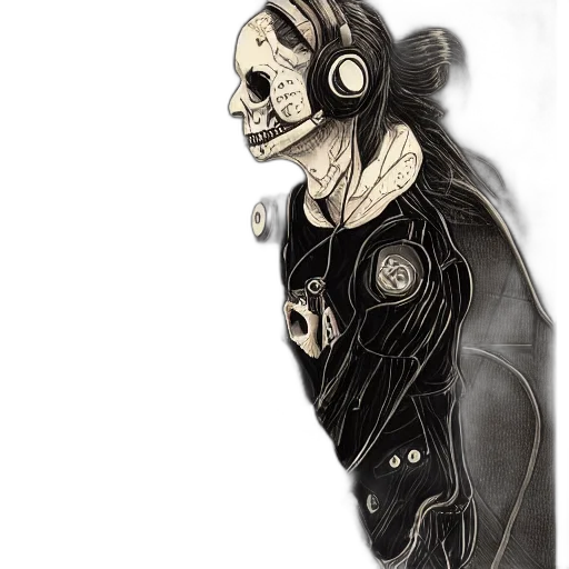 mask, robot, face, jacket transparent PNG cut-out