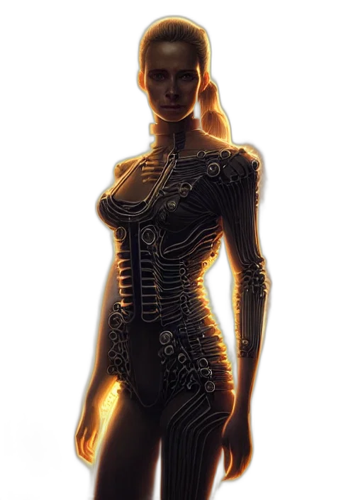 dress, robot, jewelry, concept art transparent PNG cut-out