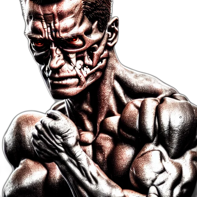 face, comic book art, concept art, photorealistic transparent PNG cut-out