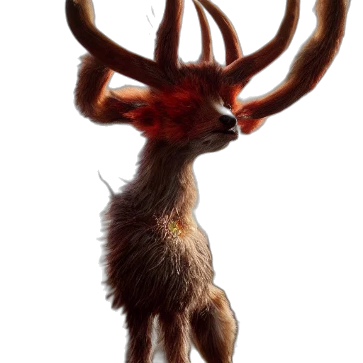 animal, creature, crown, staff transparent PNG cut-out