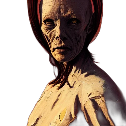 face, mask, creature, staff transparent PNG cut-out