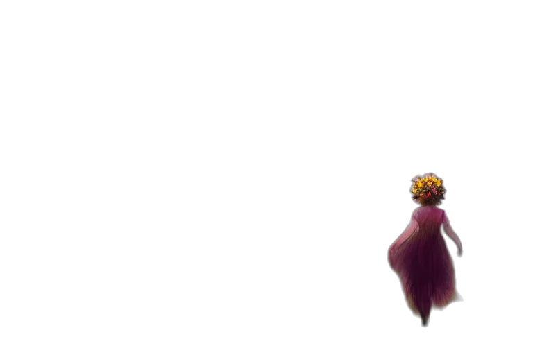 crown, staff, flower, dress transparent PNG cut-out
