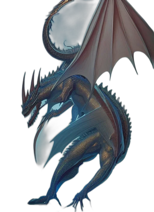 dragon, creature, animal, staff transparent PNG cut-out