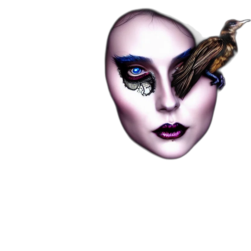 mask, face, creature, hair transparent PNG cut-out