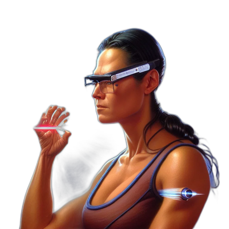 cyberpunk, photorealistic, concept art, comic book art transparent PNG cut-out