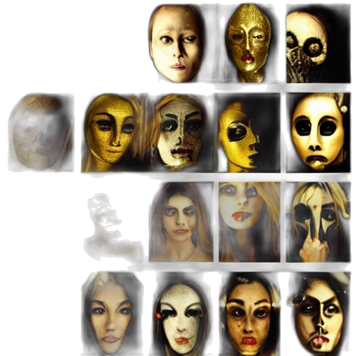 mask, face, concept art, photorealistic transparent PNG cut-out