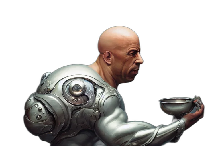 robot, food, face, weapon transparent PNG cut-out