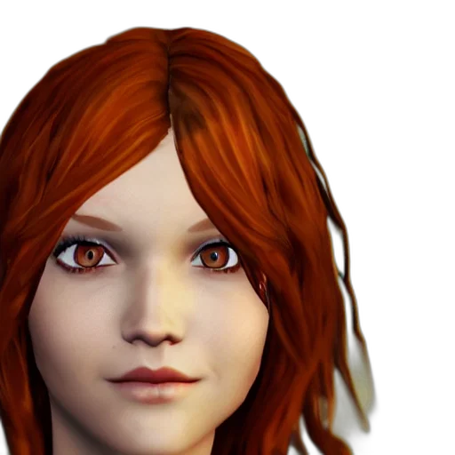 face, photorealistic, 3d render, fantasy art transparent PNG cut-out