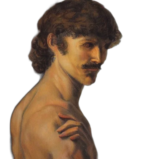 face, hair, creature, staff transparent PNG cut-out