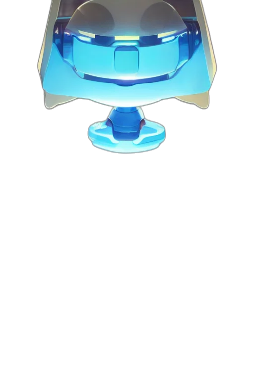 robot, jewelry, crown, staff transparent PNG cut-out