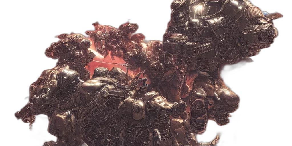 robot, weapon, concept art, alien transparent PNG cut-out