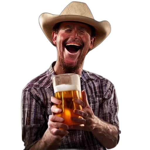 hat, bottle, animal, photorealistic transparent PNG cut-out