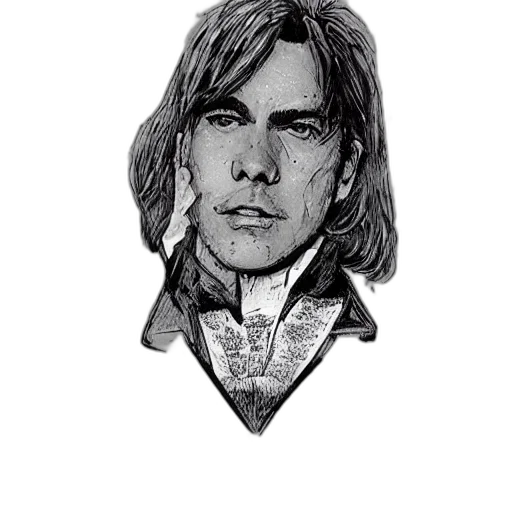 jacket, face, hair, photorealistic transparent PNG cut-out