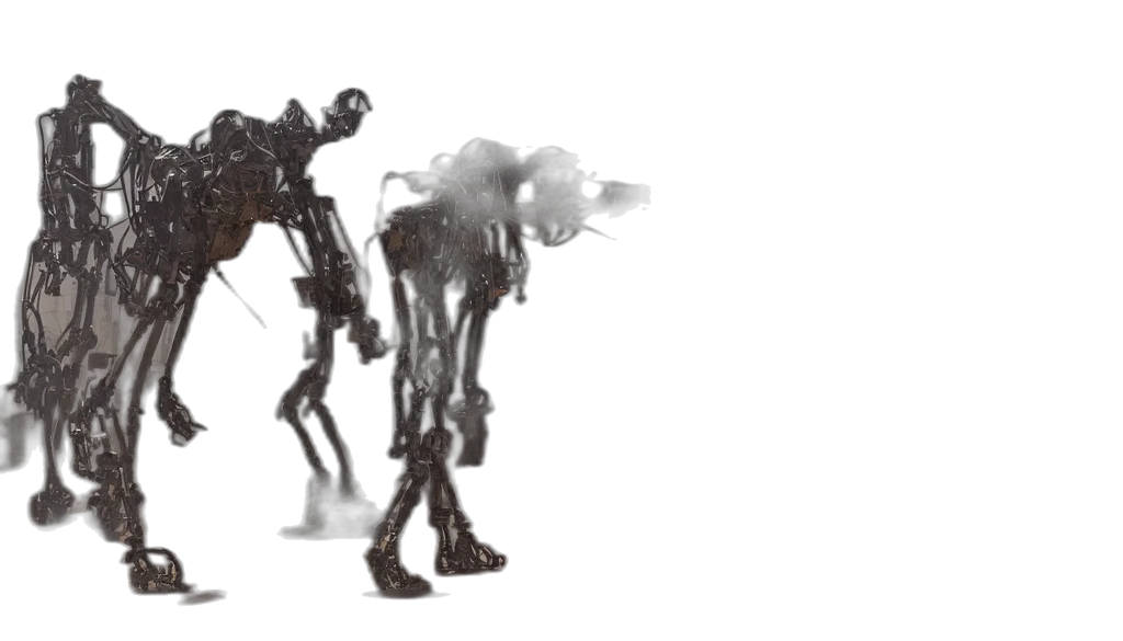 robot, creature, concept art, 3d render transparent PNG cut-out