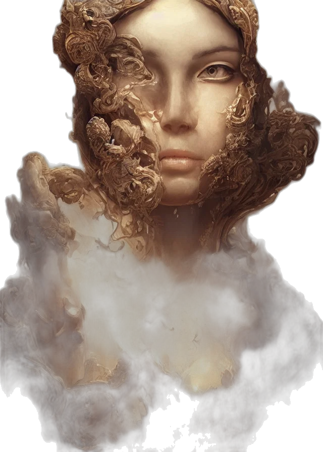 face, mask, crown, creature transparent PNG cut-out