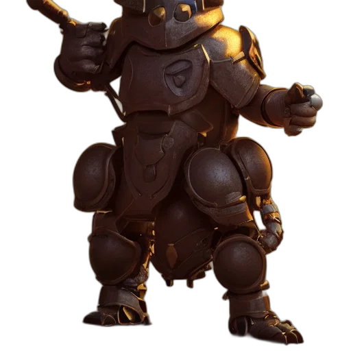 robot, creature, staff, weapon transparent PNG cut-out