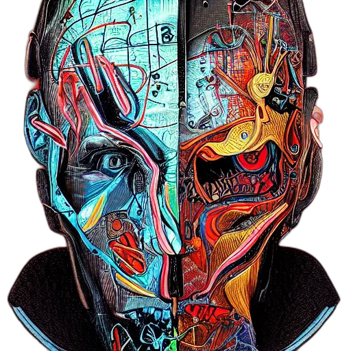 mask, face, robot, jacket transparent PNG cut-out