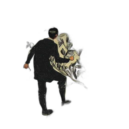 jacket, weapon, mask, staff transparent PNG cut-out