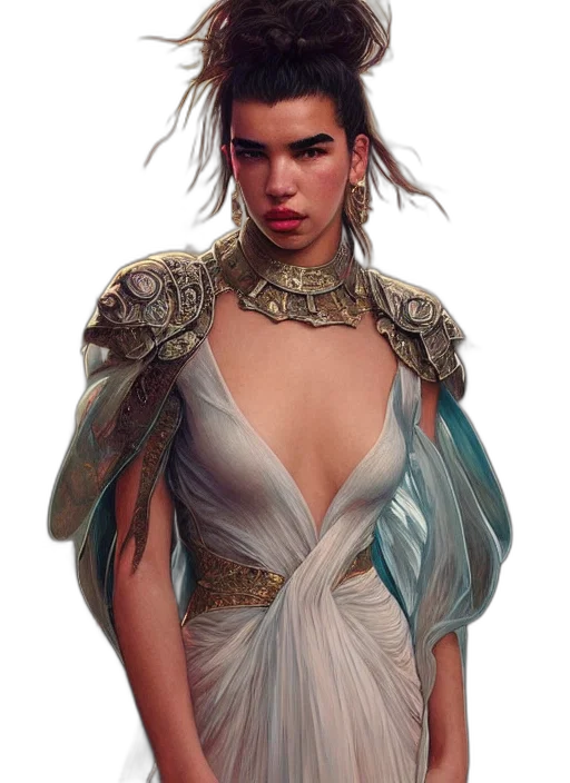 dress, jewelry, dragon, fantasy art transparent PNG cut-out