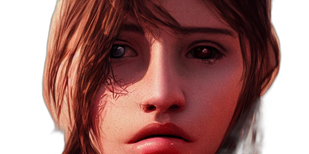 face, photorealistic, concept art, 3d render transparent PNG cut-out
