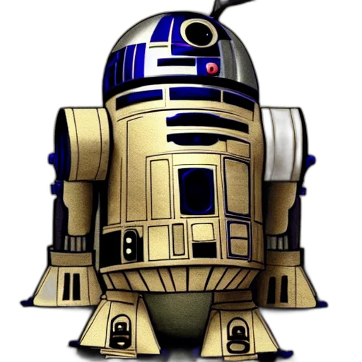 robot, pixel art, concept art, 3d render transparent PNG cut-out