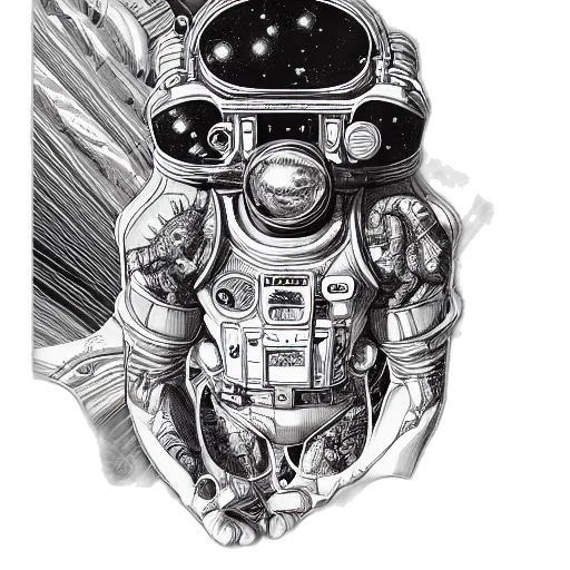 robot, face, mask, jacket transparent PNG cut-out